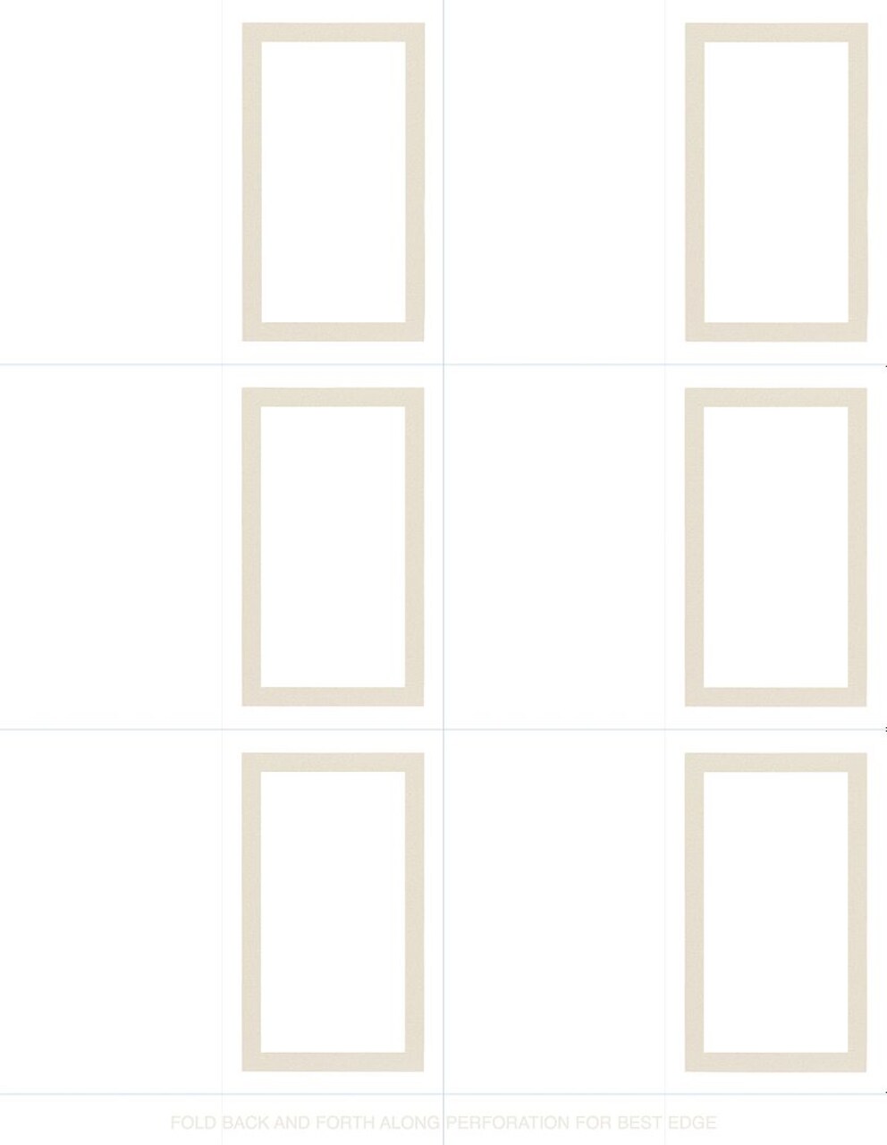 Great Papers! Place Cards, White with Pearl Border, 8.5" x 11" Sheet Size/ 3.5" x 2.125"(folded) Place Card, 10 sheets/60 Place Cards